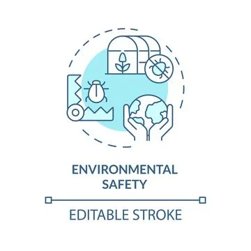2D thin line icon environmental safety concept イラスト素材