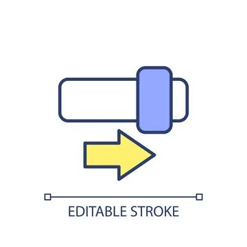 2D thin linear colorful enable voice search simple icon 스톡 일러스트