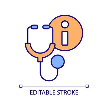 2D thin linear colorful evaluate and iterate icon Stock Illustration