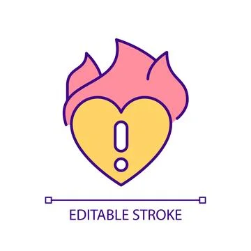 2D thin linear colorful reactivity simple icon Illustrazione stock