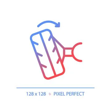 2D thin linear gradient car wheel alignment icon Stock Illustration