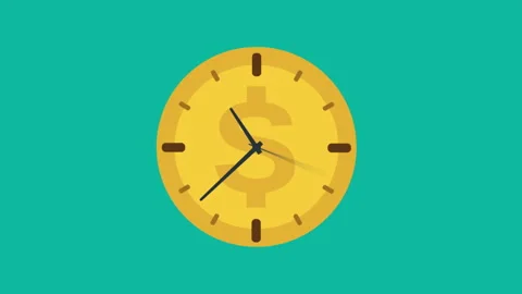 2D Time is Money Animation 스톡 동영상 308751304