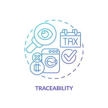 2D traceability line icon concept Stock Illustration