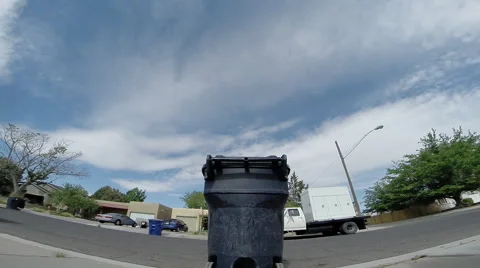 2D trash dump truck 2 Video stock 40733413