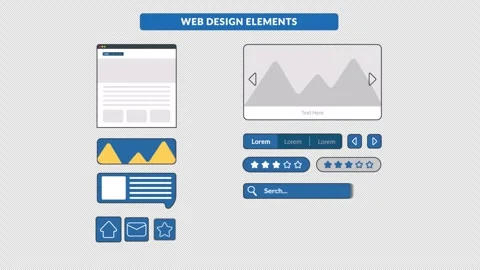 2D Useful Web Elements Alpha Channel Stock Footage 259305523