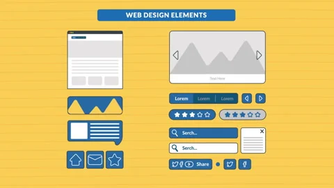 2D Useful Web Elements Stock Footage 259305404