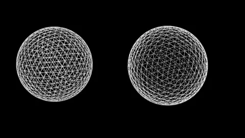 2d uv map derived from spherical object. Unwrapped 3d sphere model. Video stock 305290461