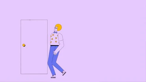 2d Valentine Man Opens Door Gets Flooded With Hearts Vidéo 264048855