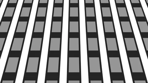 2D video of graphic pattern in B&amp;W that tilts and moves, 4K 16: 9 format Video stock 113038741