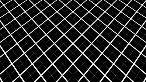 2D video of graphic pattern in B&amp;W that tilts and moves, 4K 16: 9 format Video stock 115951909