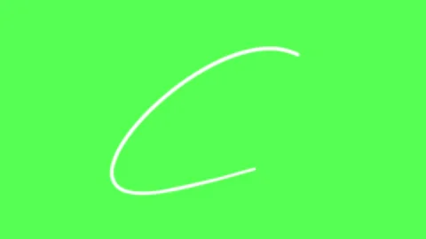 2d white animation highlight effect on green screen hand drawn circle doodle Stock Footage 300089457