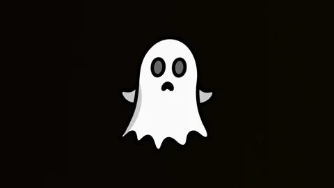 2D White Ghost Animation Expanding and Swaying Stock Footage 287960759