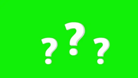 2d white questions mark animation green screen background 4k Stock Footage 282734125