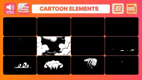 2DFX Smoke Elements And Titles After Effects stock