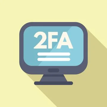 2FA account access icon flat vector. Multi registration account Stock Illustration
