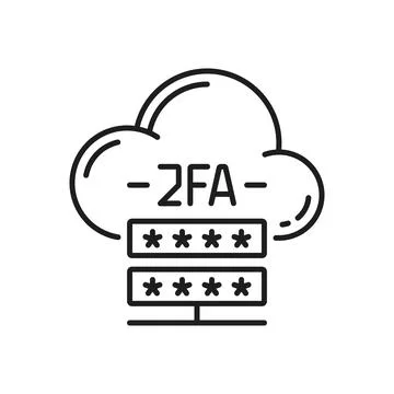 2FA authentication, two factor verification icon Stock Illustration