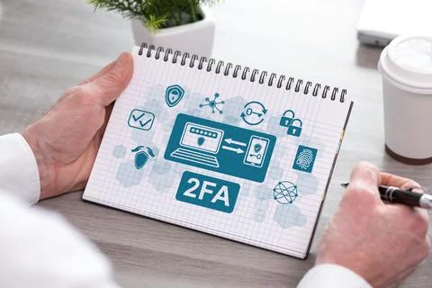 2fa concept on a notepad 写真素材