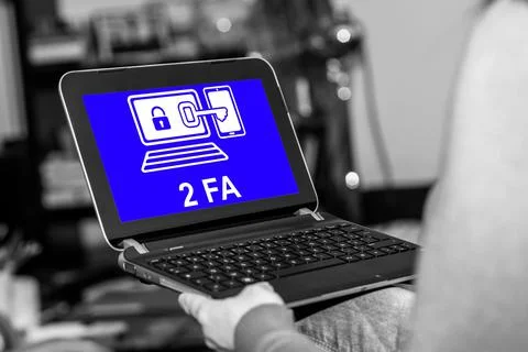 2fa concept on a tablet 写真素材