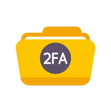 2fa folder protecting digital data information security Stock Illustration