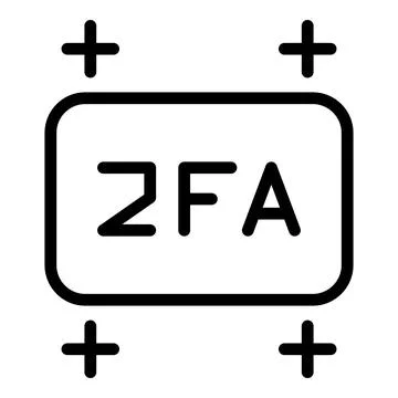 2fa internet icon outline vector. Password verification Stock Illustration