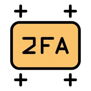 2fa internet icon vector flat Stock Illustration