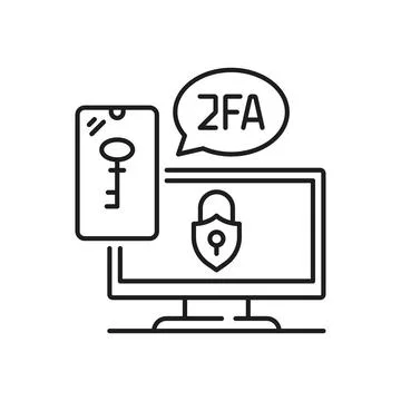 2FA password authentication, 2 factor verification Stock Illustration