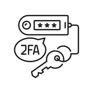 2FA password verification, USB key authentication Stock Illustration