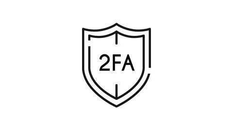 2FA security shield icon Иллюстрация