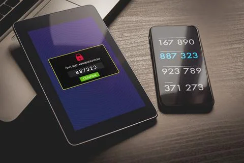 2fa-tablet-phone Stock Photos