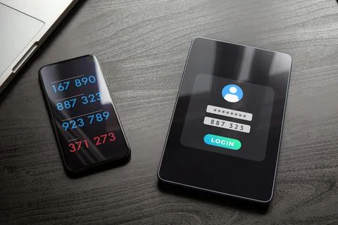 2fa-tablet-phone1 Stock Photos