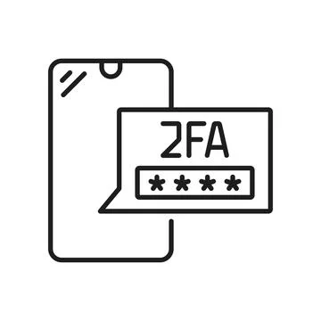 2FA two factor authentication password access icon イラスト素材