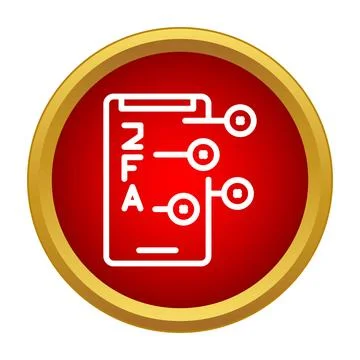 2fa two factor authentication process on smartphone icon Stock Illustration