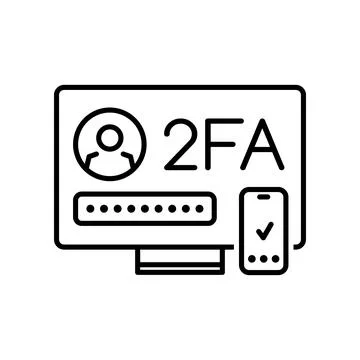 2FA, two factor verification, authentication icon イラスト素材