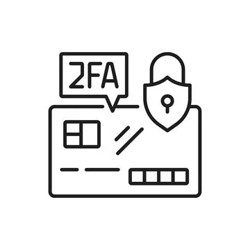 2FA two factor verification, credit card token Stock Illustration