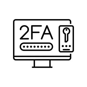 2FA, two factor verification icon, online security Stock Illustration