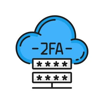 2FA two factor verification icon, security code 스톡 일러스트