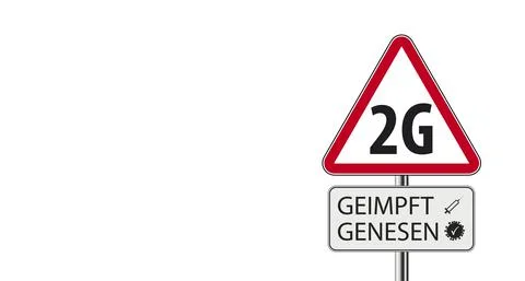 2G Corona Virus Warning Triangle Stock Illustration