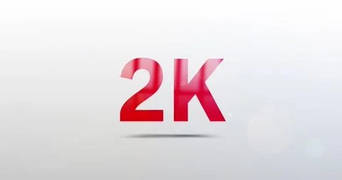 2K, 2000. Particle Logo. Text Animation Stock Footage 137557276