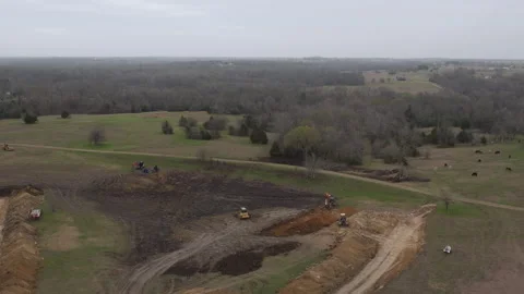 2K 23.98 fps ProRes Drone, Construction Site, Dirt Work, Log Footage Stock Footage 151611880