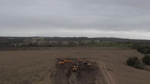 2K 23.98 fps ProRes Drone, Construction Site, Dirt Work, Log Footage Stock Footage 151611882