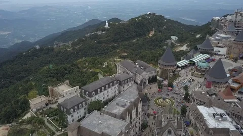 2K Aerial view of Ba Na Hills, Da Nang, Vietnam Stock Footage 97877108