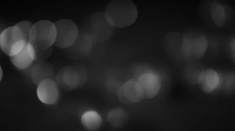 2K Black White Bokeh Circular Motion Video stock 49035507