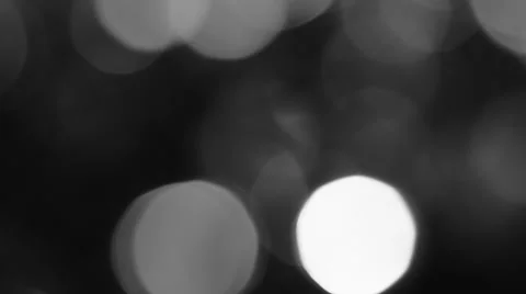 2K Black White Bokeh Circular Motion 7 Video stock 49037848