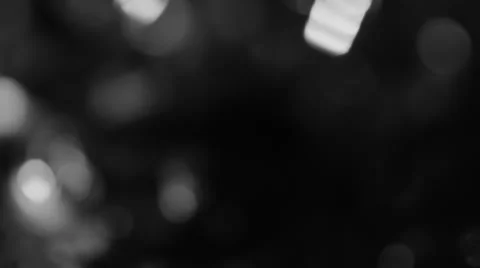 2K Black White Bokeh Horizontal Circular Motion 4 Video stock 49035284