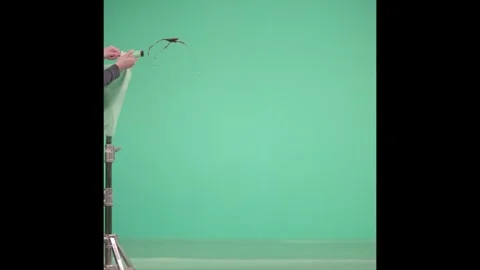 2K Broad Stream Blood Spurt Jet VFX Overlay on Green Screen Stock Footage 342952980
