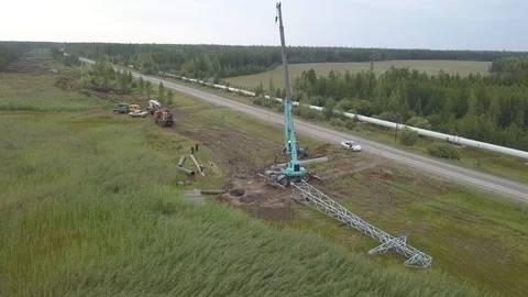 2K Building - General Plan - Kobelco Mobile Crane 스톡 동영상 99792735