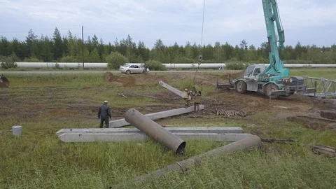 2K Building - Medium plan -  Kobelco Mobile Crane 스톡 동영상 99792577