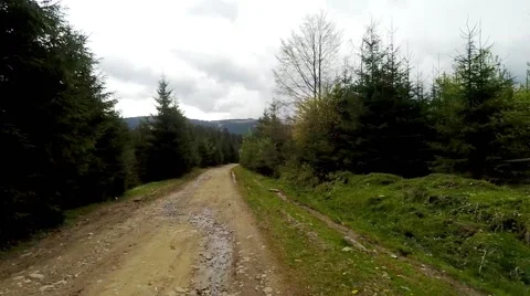 2K. Car driving through the countryside in the mountains. Stock Footage 67364215