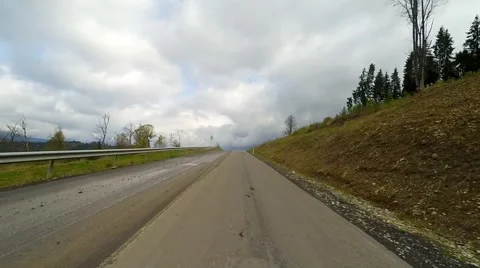 2K. Driving on a mountain rural road. Stock Footage 69250995