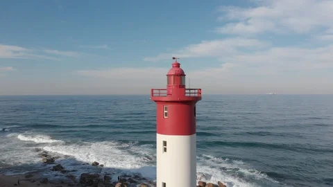 2K Drone Shot of Lighthouse Stock Footage